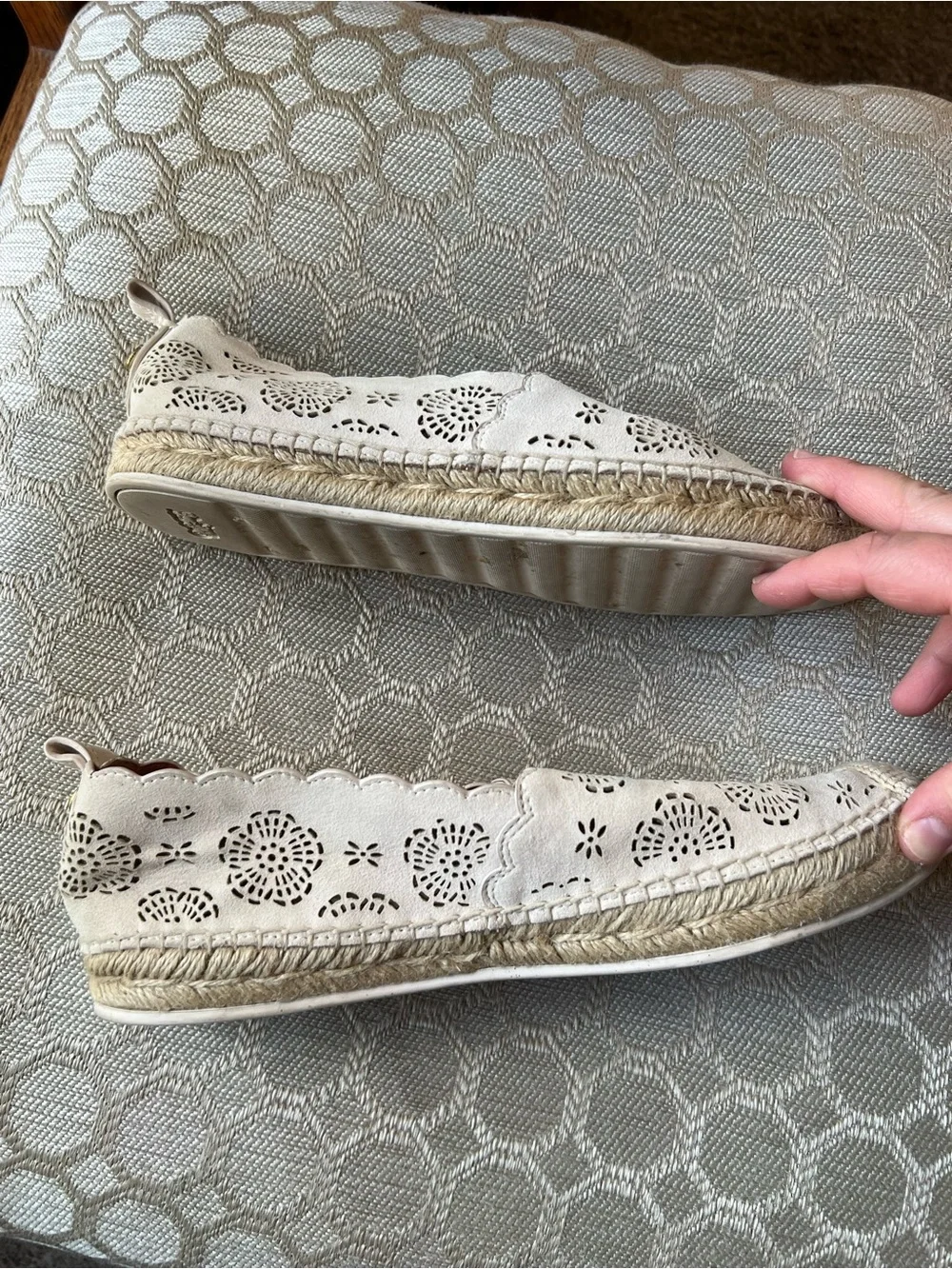Coach Astor Rose cutout Espadrille Flats
